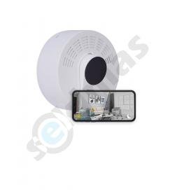 Ilgo veikimo IP slapta kamera su baterija dūmų daviklyje
